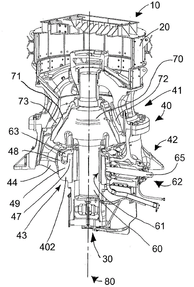 Gyratory crusher with piston