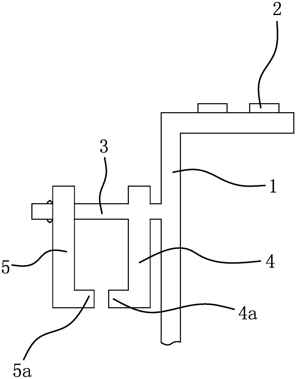 Temporary storage mechanism for clothes hanger on clothing hanging production line