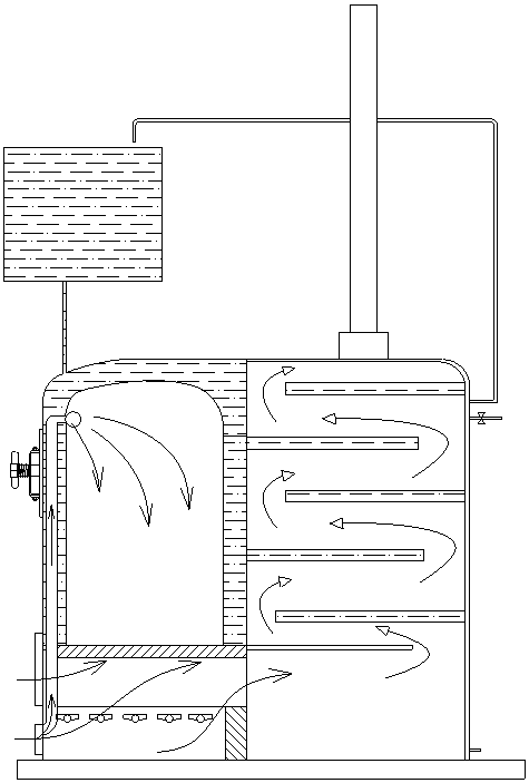 An atmospheric pressure smokeless environment-friendly combustion stove