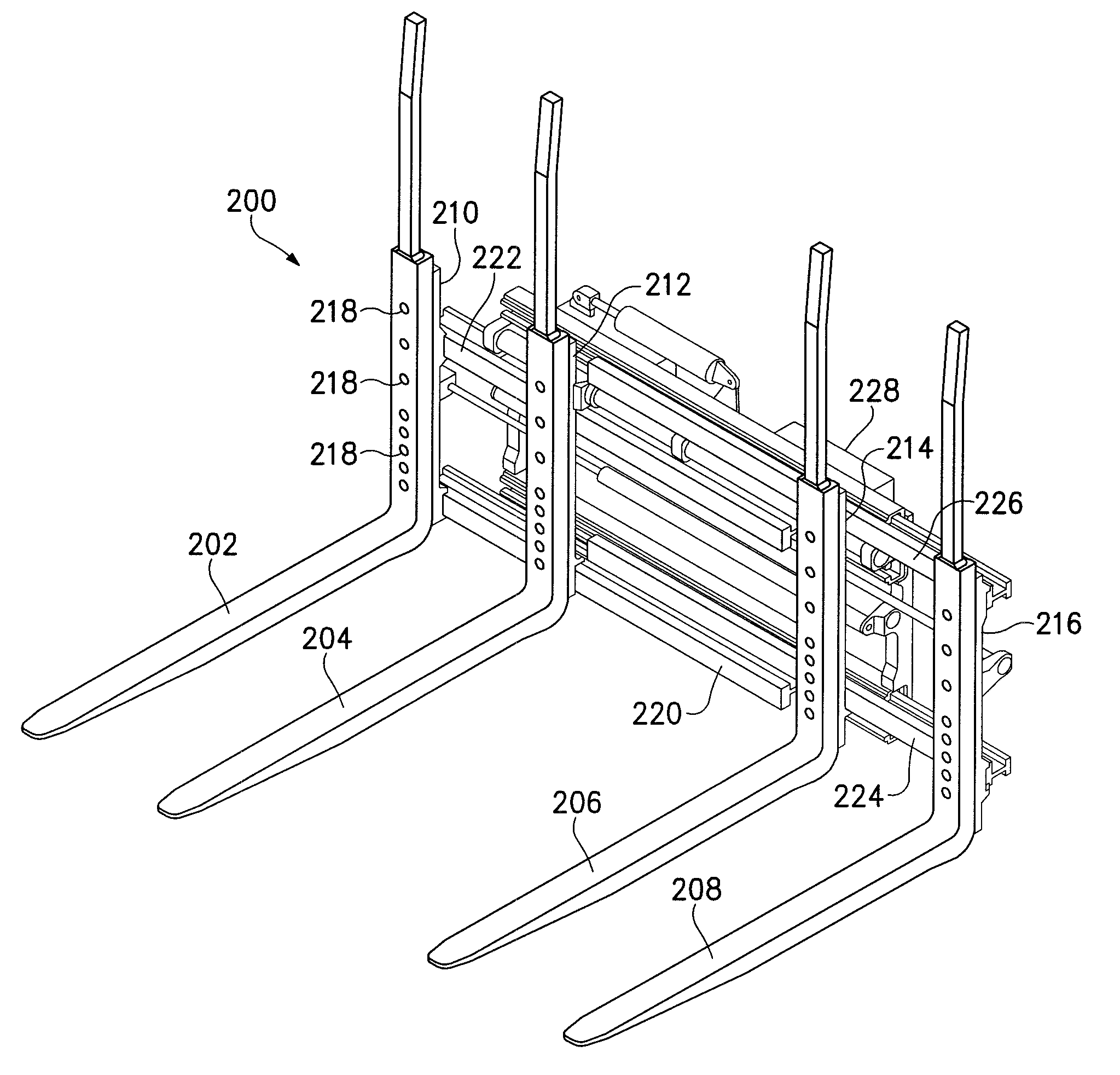 Load-lifting member with bolted joint