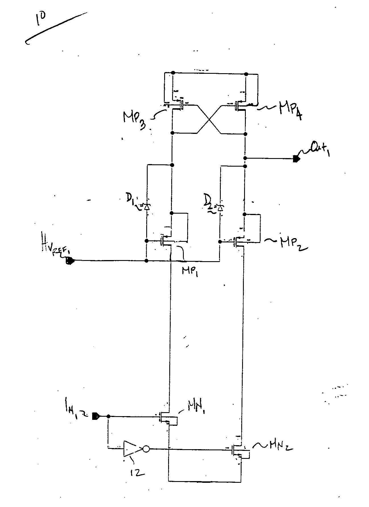 Self-biased high voltage level shifter