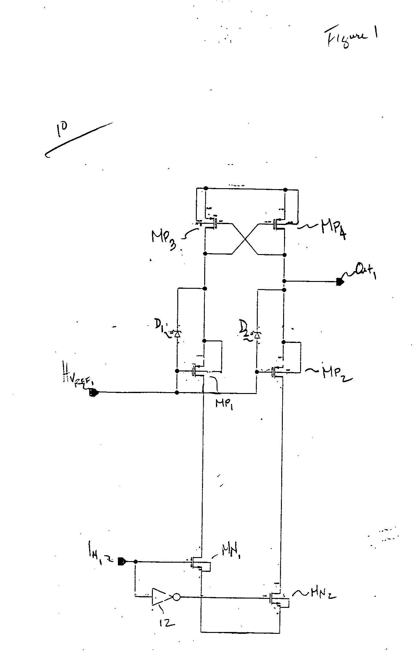 Self-biased high voltage level shifter