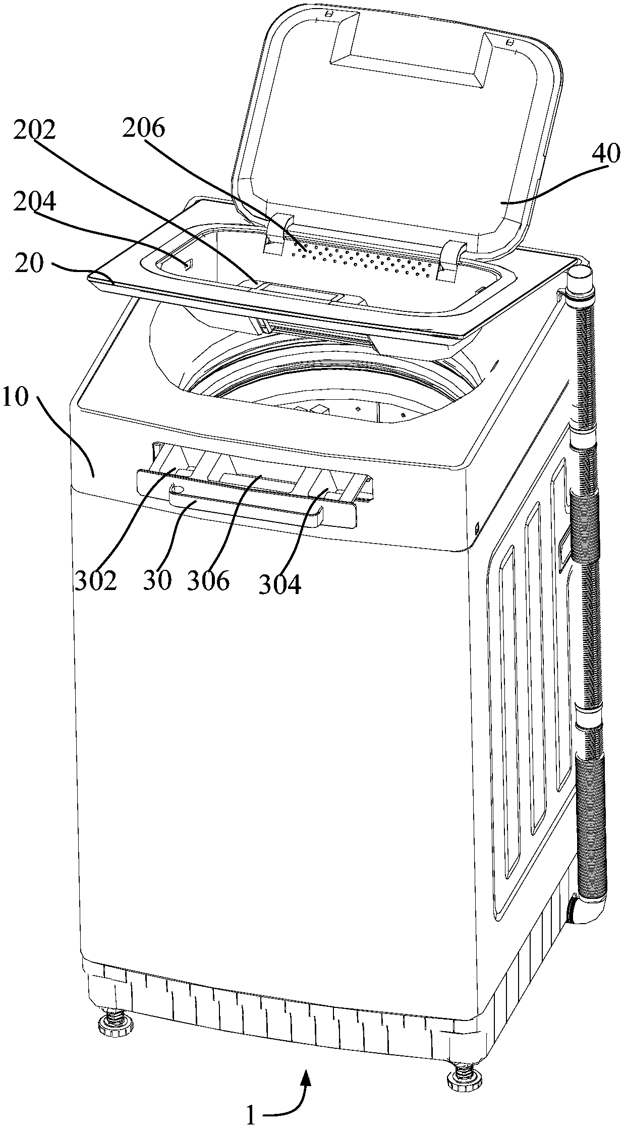 Workbench component and washing machine