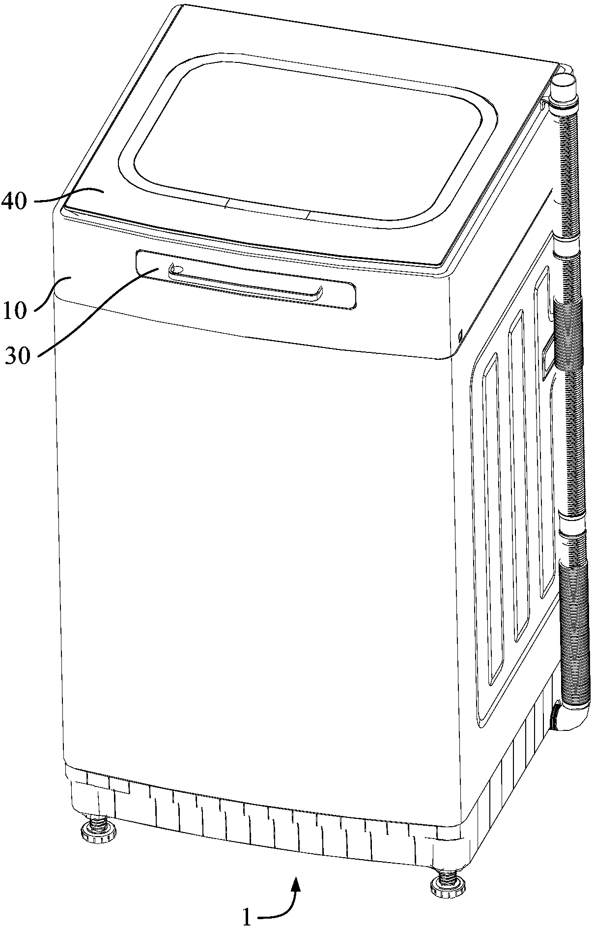 Workbench component and washing machine