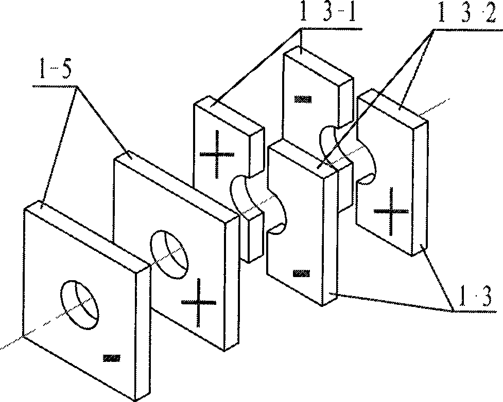 Vertical bending layer energy converter cylinder stator and ultrasonic electromotor using this stator