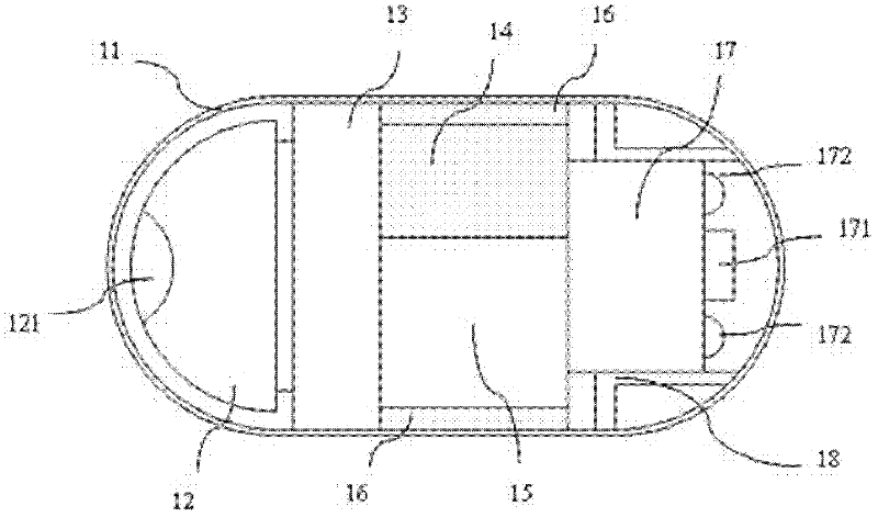 Capsule enteroscopy system with electronic charge coupled device (CCD) camera system and night vision camera