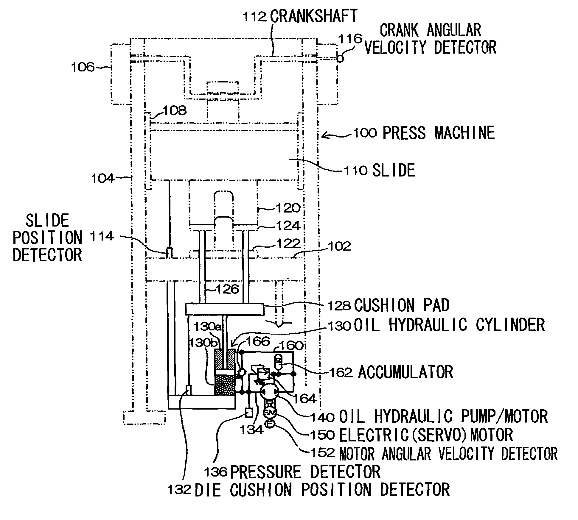 Die cushion apparatus of press machine