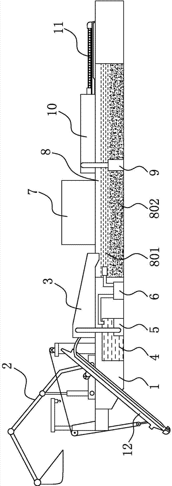 Automatic dehydrating dredge boat for riverway sludge and application method of dredge boat