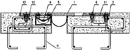 A comb-tooth plate multi-directional displacement bridge telescopic device and torsion method