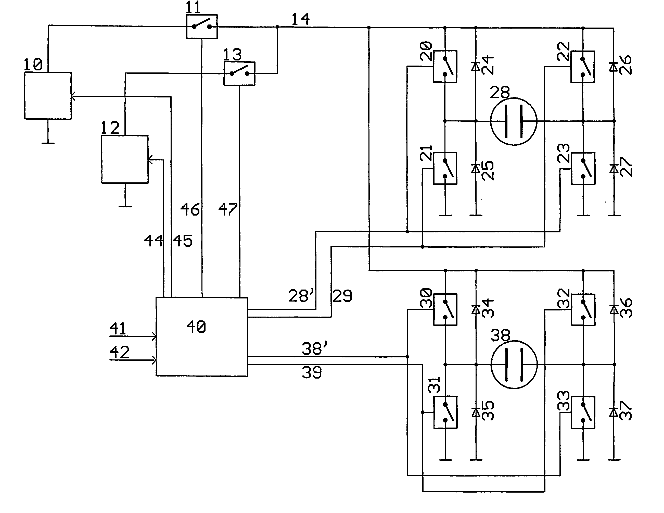 Multiple electroluminescent lamp driver