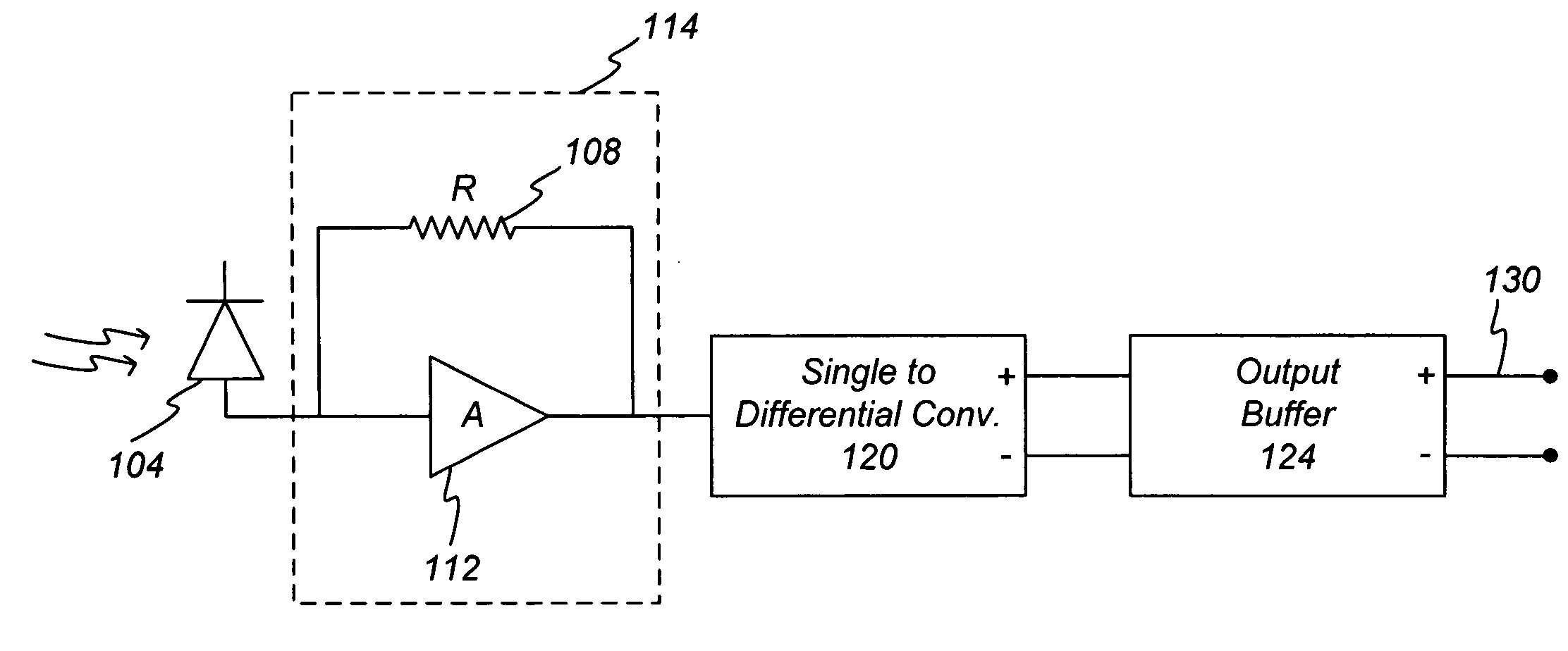 High sensitivity two-stage amplifier