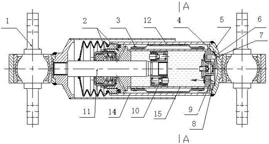 Transverse oil-pressure shock absorber system for high-speed motor car