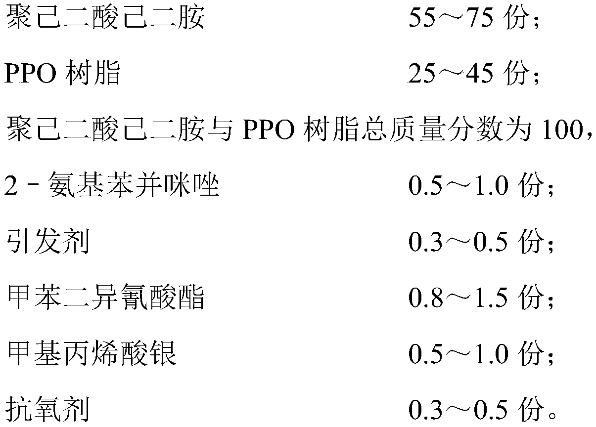 Antibacterial high-toughness PA66/PPO composite material and preparation method thereof