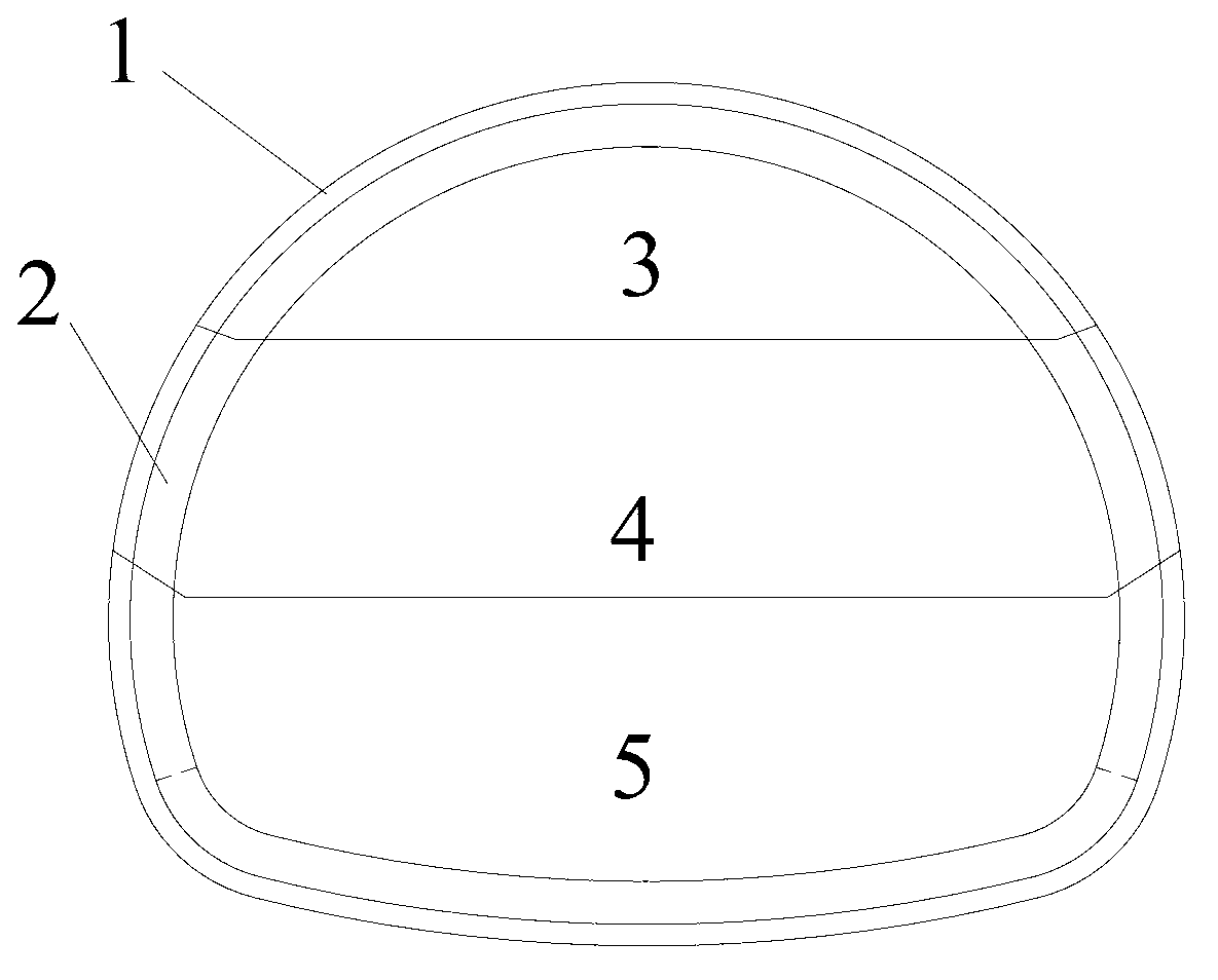 Static blasting construction method for highway tunnel