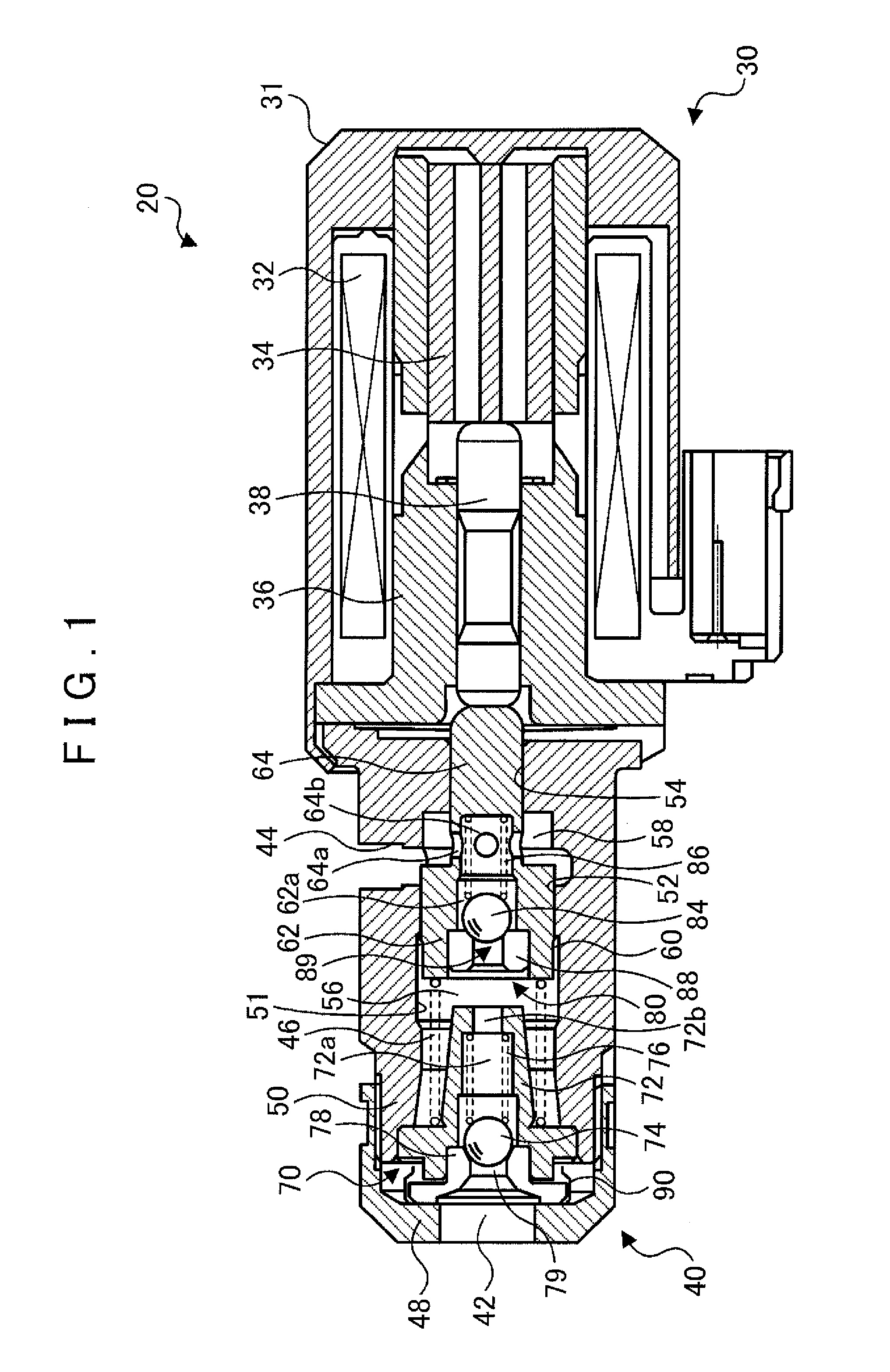 Electromagnetic pump device