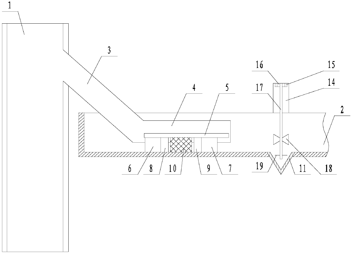 Anti-blocking and anti-corrosion structure for the junction of the flare tube and the return tank