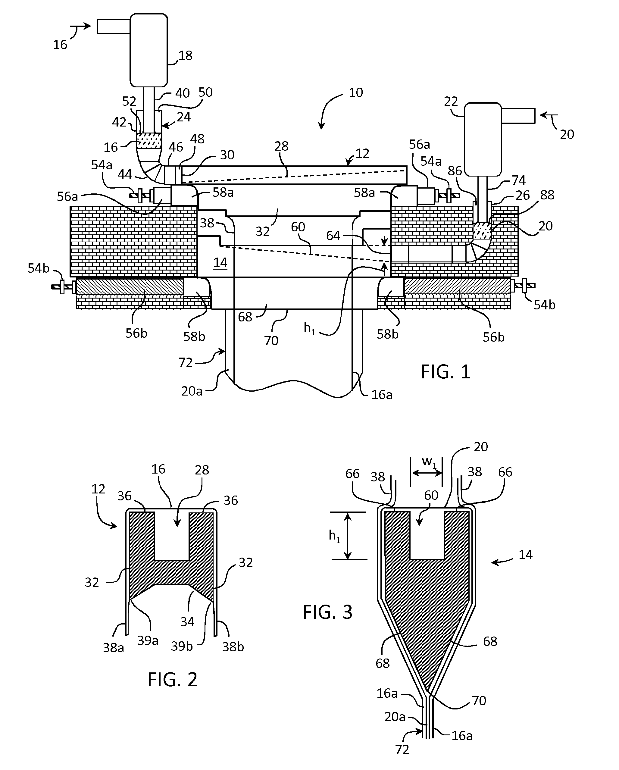 Apparatus and method for processing molten glass