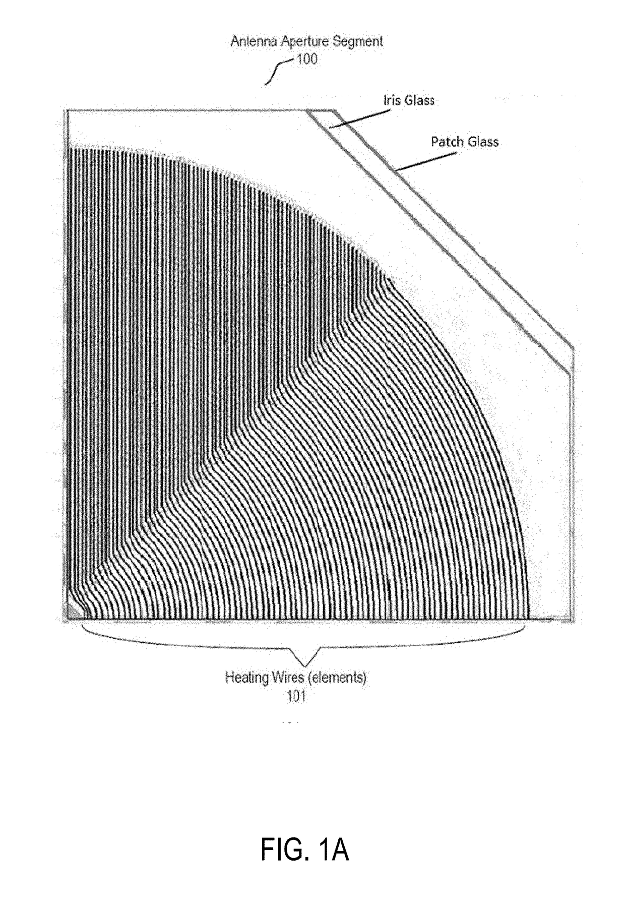 Internal heater for RF apertures