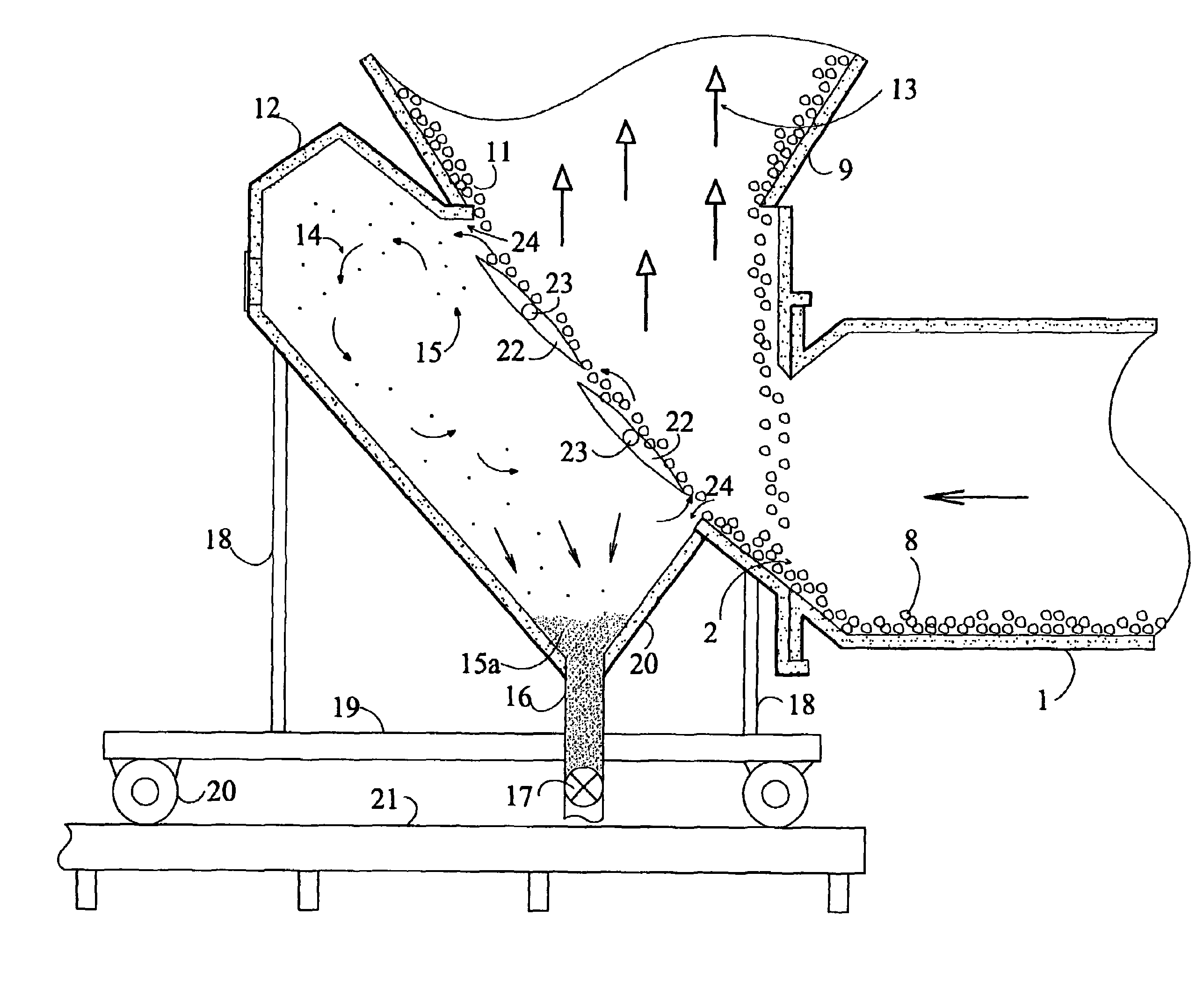 Fine dust removal system for lime kiln