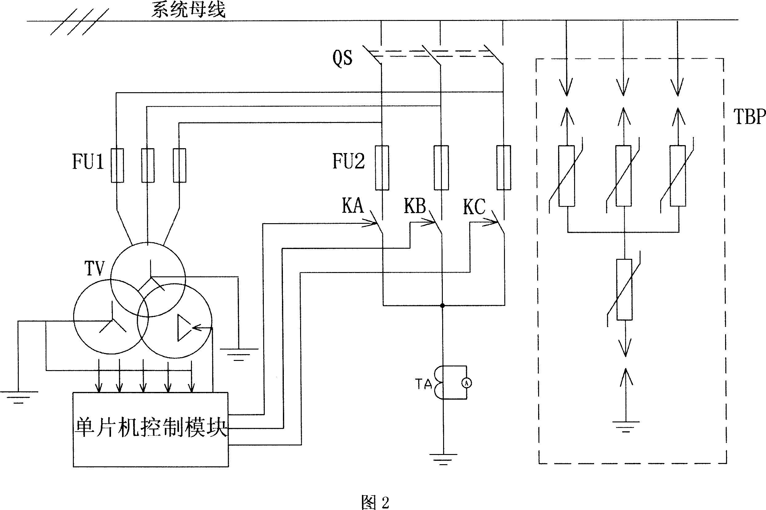 Protective method and device for distribution net work earthing fault