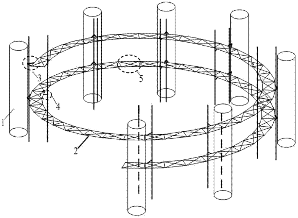 Column and curved beam horizontal and flexible connection space structure system