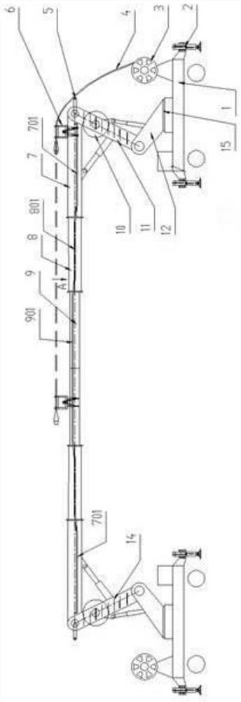 A mobile bypass cable laying and conveying equipment