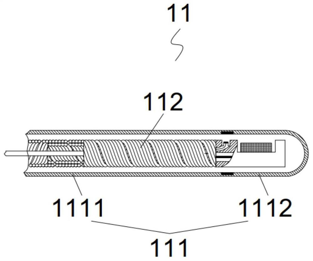 In-vivo interventional ultrasonic probe with rotary positioning function and ultrasonic imaging system comprising in-vivo interventional ultrasonic probe