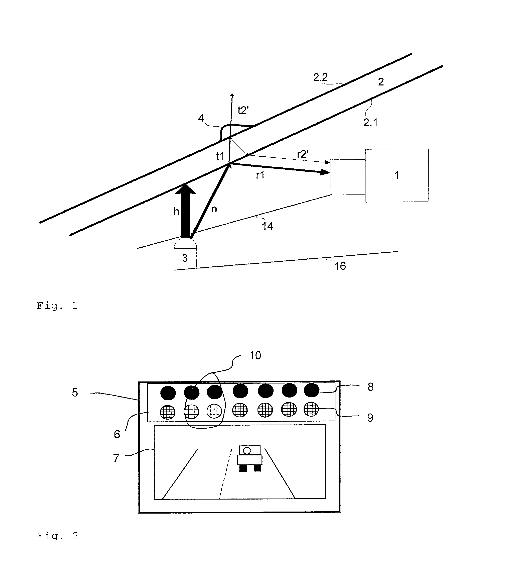 Illumination for the detection of raindrops on a window by means of a camera