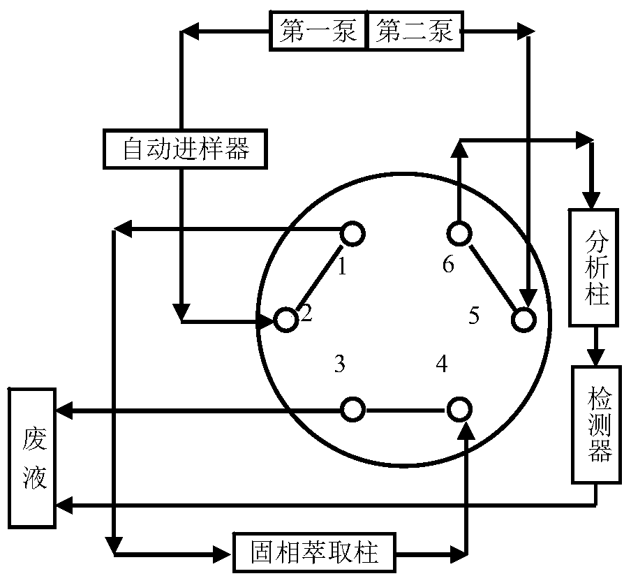 Determination method of vitamin a, e and corresponding online solid phase extraction analysis system