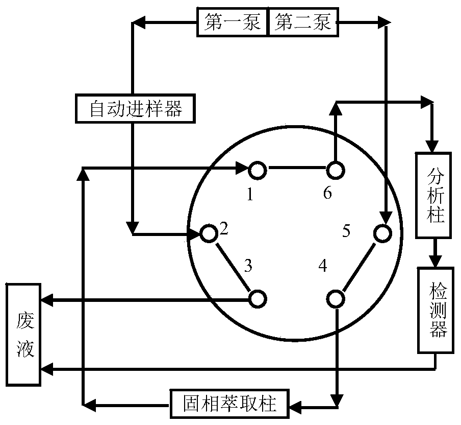 Determination method of vitamin a, e and corresponding online solid phase extraction analysis system