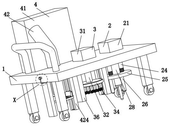 A mobile cleaning and repairing device for municipal roads