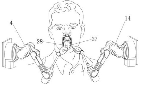 Intelligent throat swab collecting robot