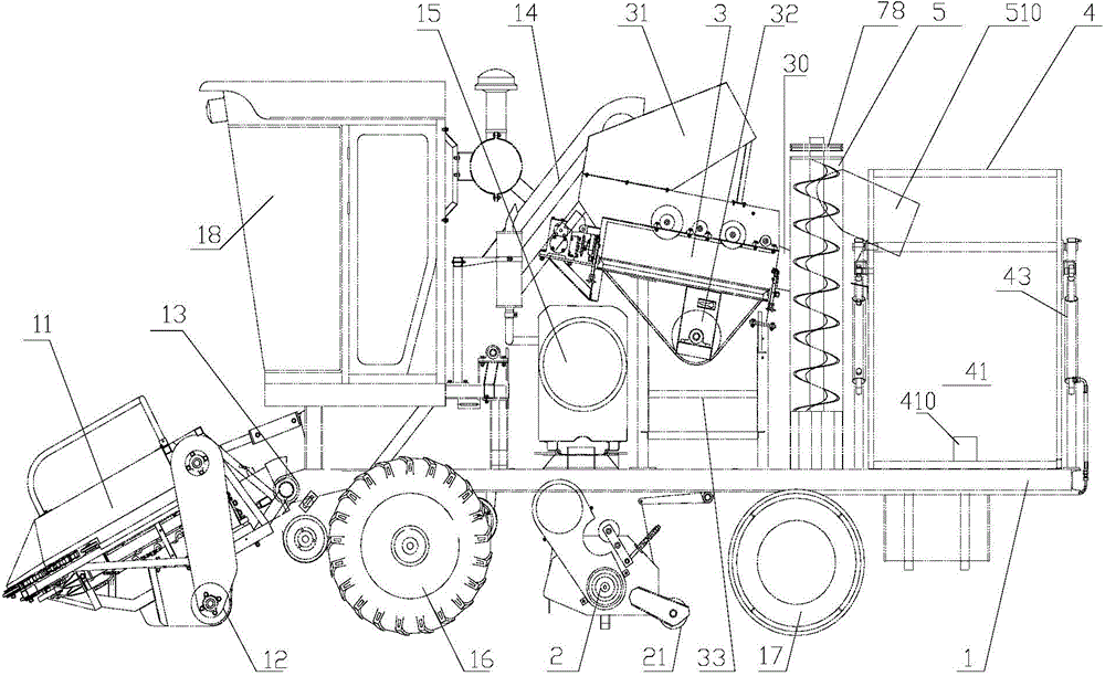 Self-propelled shelled corn and corncob classification harvester