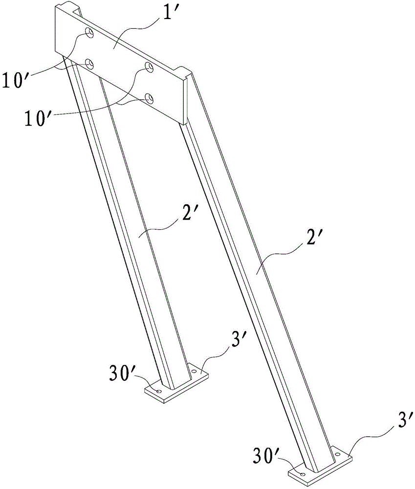 Clamp formed by welding inclined strut special for lifter