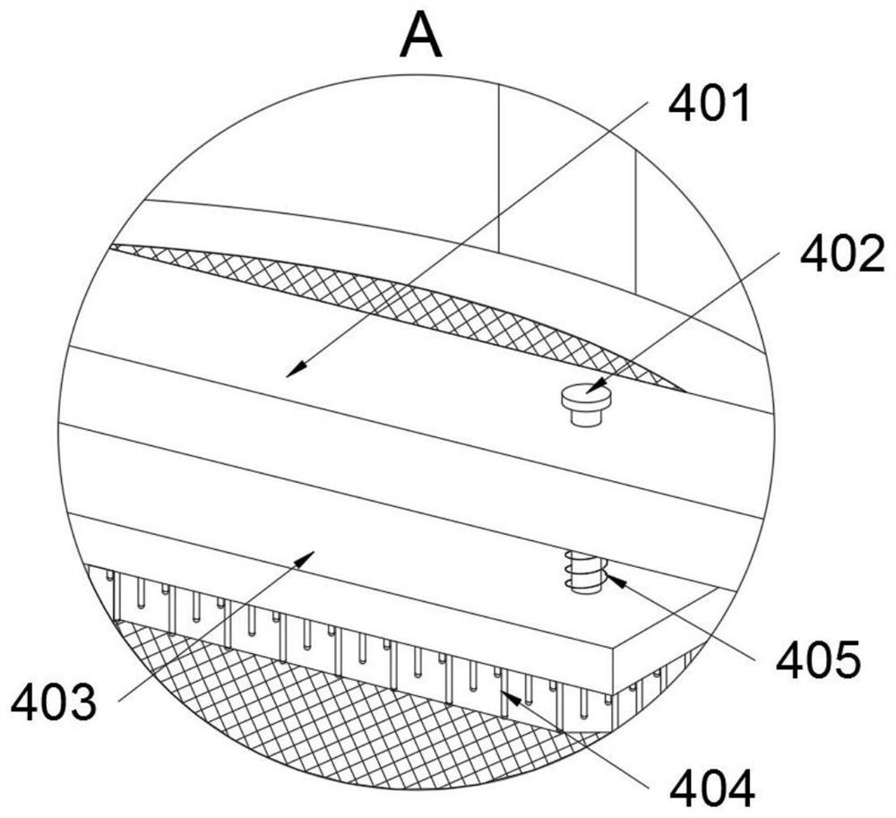 Quick blockage clearing device of energy-saving building rainwater collecting and purifying device