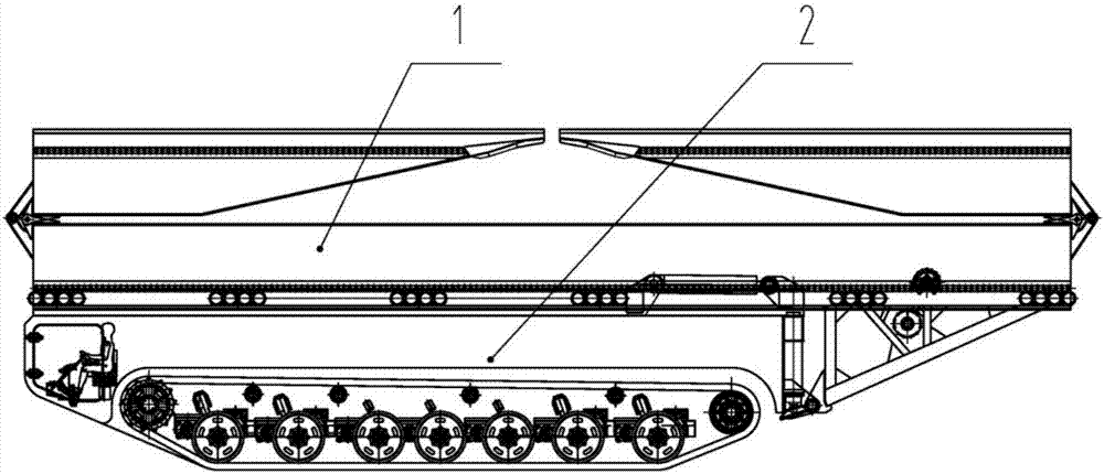 Amphibious mechanized bridge