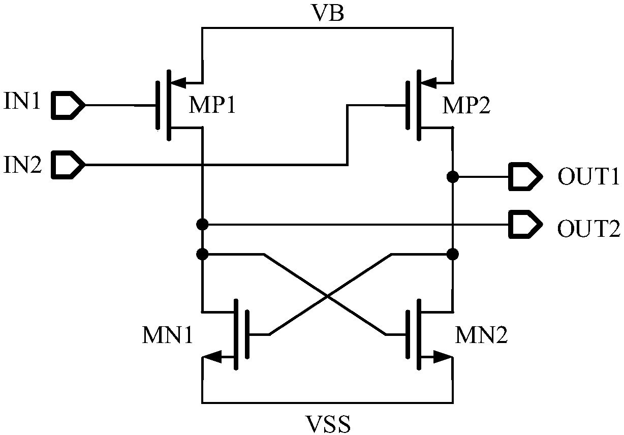 Downlink level shifting circuit with low operating voltage