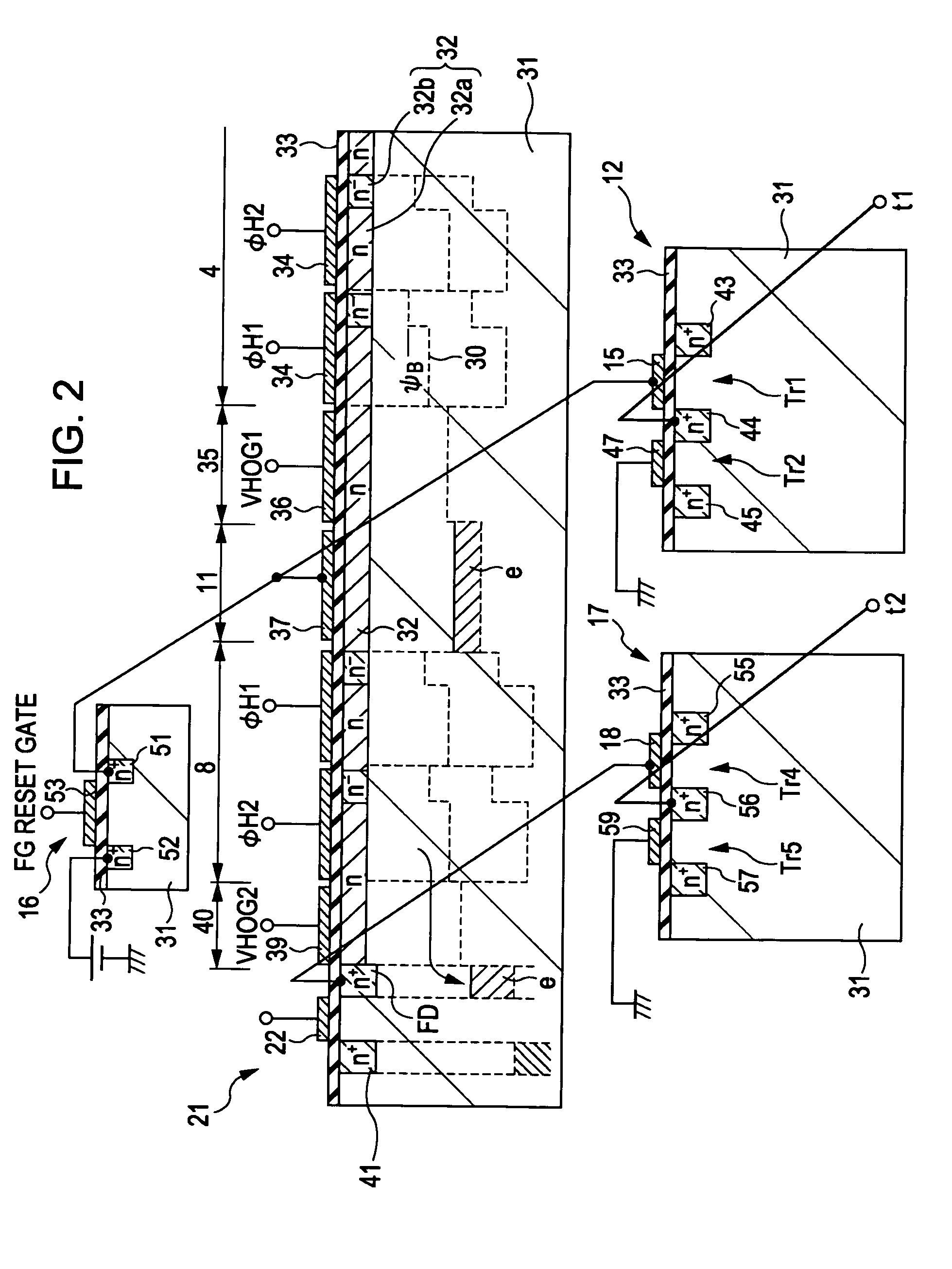 Solid-state image pickup device with an improved output amplifier circuitry