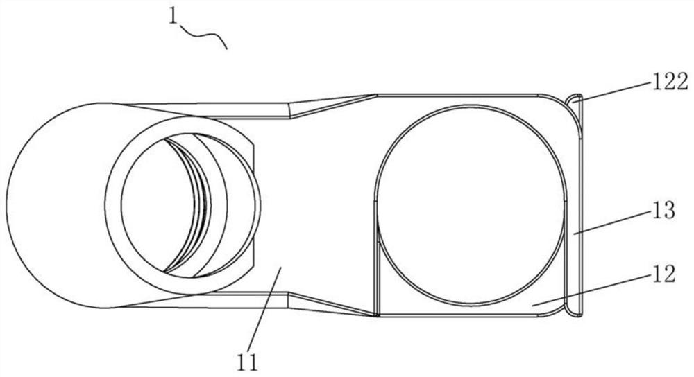 Hanging piece and shower head structure