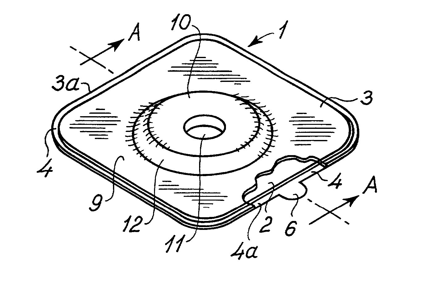 Soft convex adhesive wafer