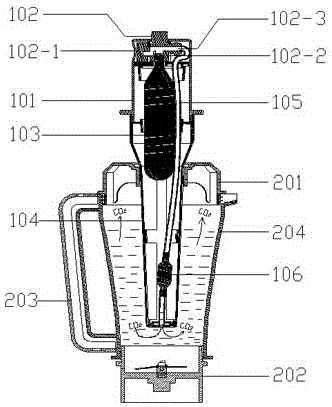 Soda fruit juice stirring rod assembly, fruit juice device and stirring device