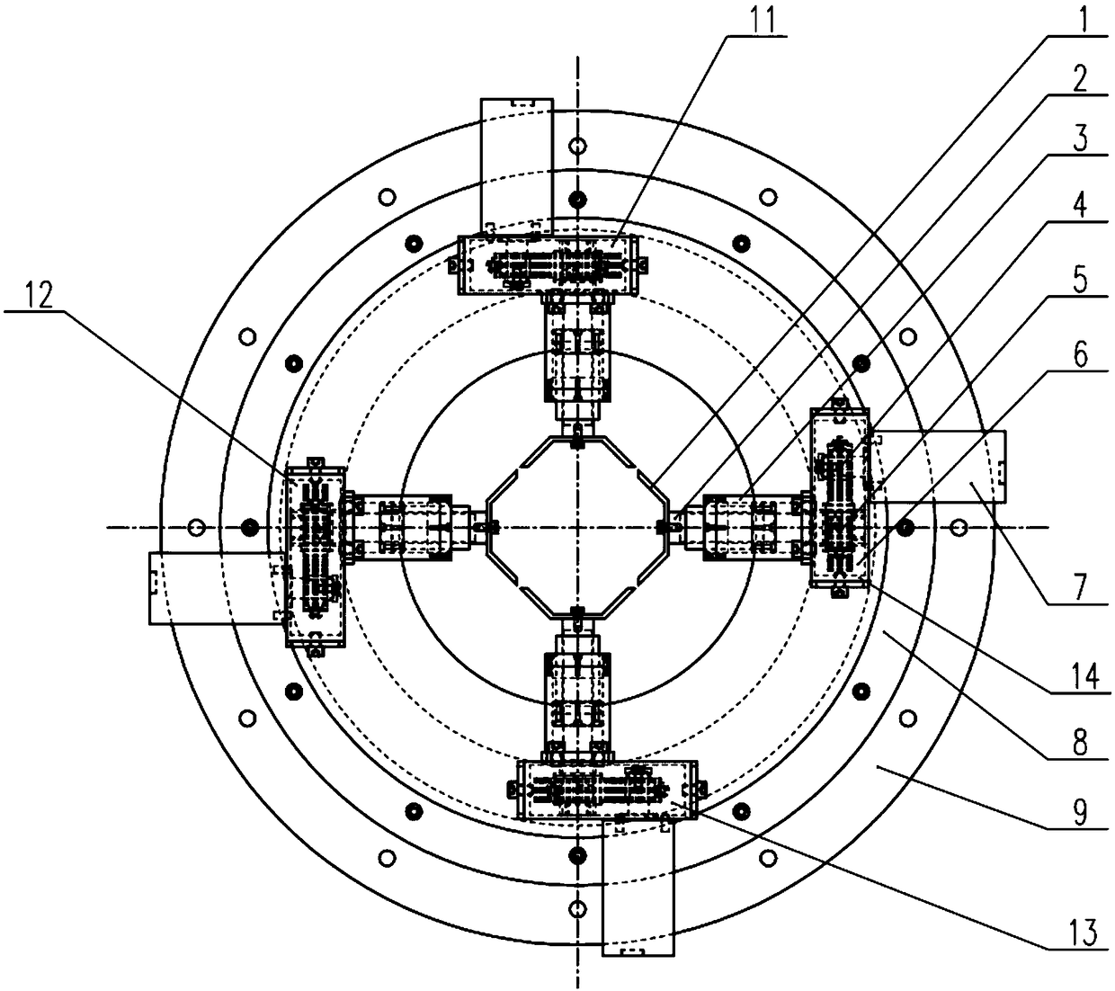 Hydraulic locking device and locking method for underwater docking shaft parts