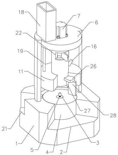 A welding device for impeller processing for fan accessories processing