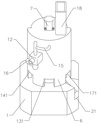 A welding device for impeller processing for fan accessories processing