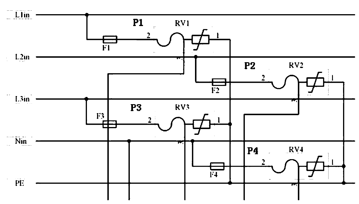 Strong electromagnetic pulse multi-level protection device with detection and display function