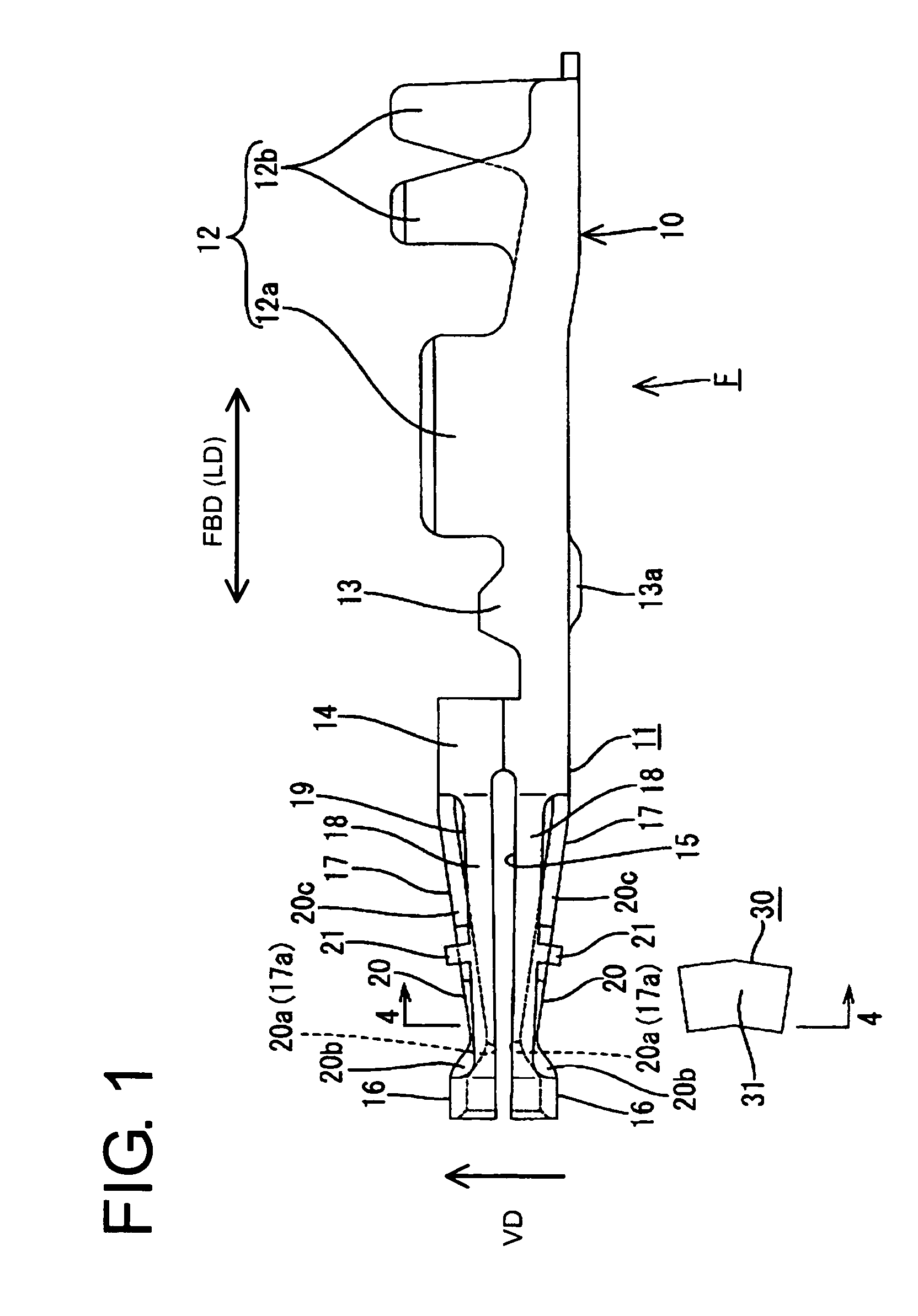 Female terminal fitting and method of assembling such terminal fitting