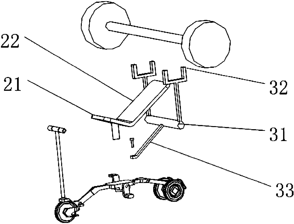 Exercise vehicle capable of being used as bench press frame