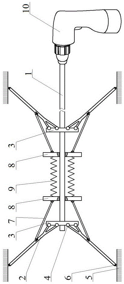 Diameter-adjustable pipeline cleaning device