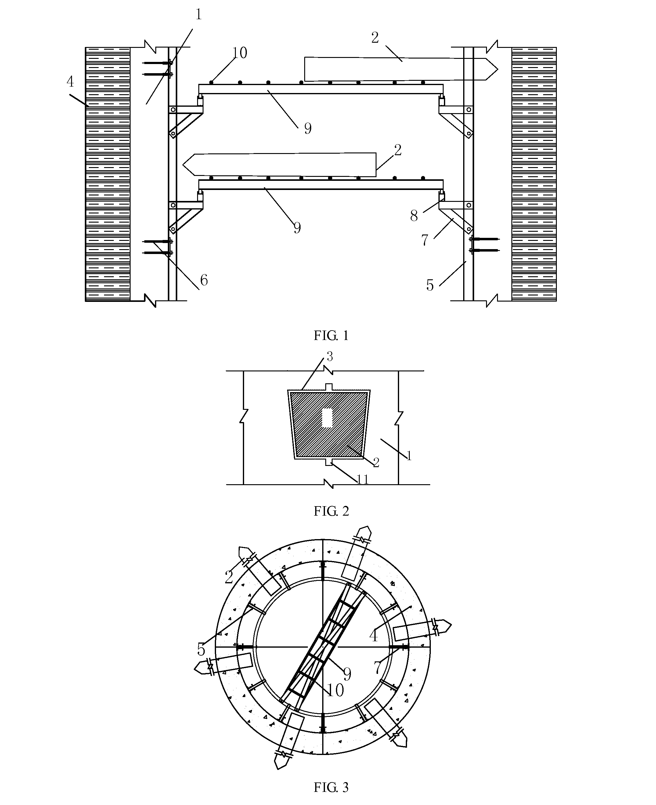 Construction method for root-type foundation anchorage and bored, root-type cast in-situ pile with anchor bolts