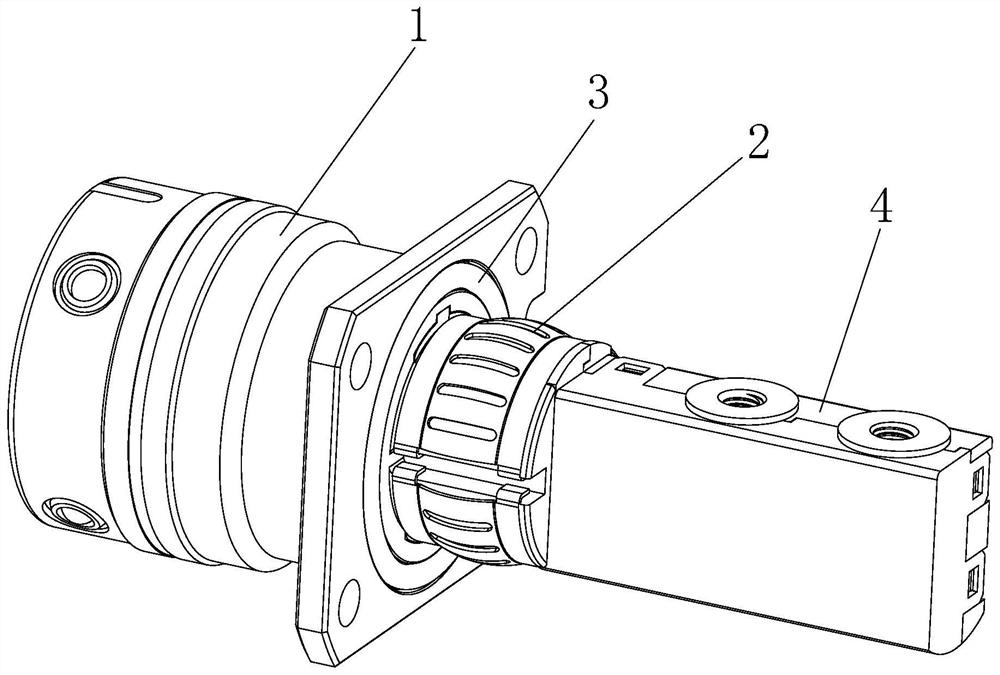 A shielding connection structure of an outdoor power socket